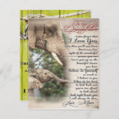 Brief van moeder aan dochter, verjaardagscadeau vo kaart (Voorkant / Achterkant)