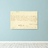 Brief van Mozart aan een hoogtepunt, januari 1786 Canvas Afdruk (Insitu (Houten vloer))