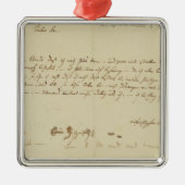 Brief van Mozart aan een hoogtepunt, januari 1786 Metalen Ornament (Voorkant)