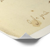 Brief van Mozart aan een hoogtepunt, januari 1786 Poster (Hoek)