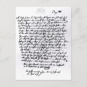 Brief van Mozart aan zijn vader van 5 april Briefkaart