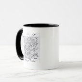 Brief van Mozart aan zijn vader van 5 april Mok (Voorkant links)