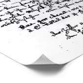 Brief van Mozart aan zijn vader van 5 april Poster (Hoek)