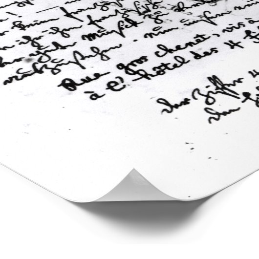 Brief van Mozart aan zijn vader van 5 april Poster (Hoek)