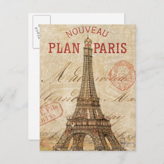 Brief van Parijs Briefkaart (Voorkant / Achterkant)