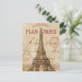 Brief van Parijs Briefkaart (Staand voorkant)