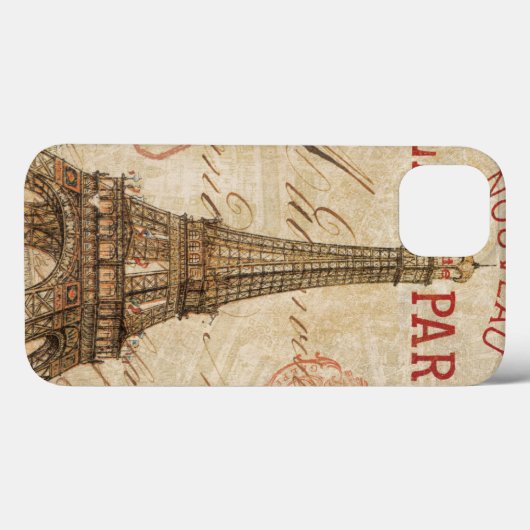 Brief van Parijs Case-Mate iPhone Case (Achterkant (horizontaal))