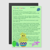 Brief van Pasen Bunny Chick Egg Magnetic (Voorkant / Achterkant)