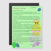 Brief van Pasen Bunny Yellow Pink Chick Egg (Voorkant / Achterkant)