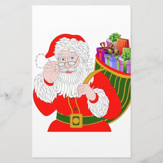  brief van Santa 1 Stationery Briefpapier (Achterkant)
