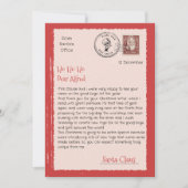 Brief van Santa  Bewerkbare Santa Letter Feestdagenkaart (Voorkant)
