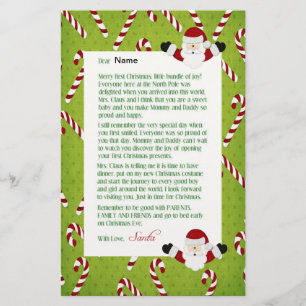 Brief van Santa Briefpapier