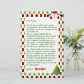 Brief van Santa Briefpapier (Staand voorkant)