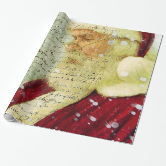 Brief van Santa Cadeaupapier (Uitgerold)