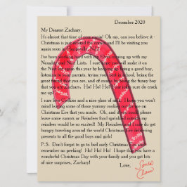 Brief van Santa Candy Cane Nutcrackers Feestdagenkaart