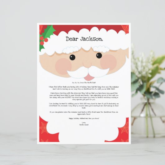 Brief van Santa Claus (Staand voorkant)