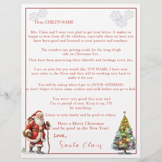 Brief van Santa Claus (Voorkant)