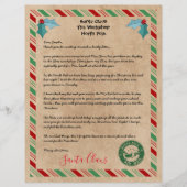 Brief van Santa Claus aan de sjabloon Noordpool Flyer (Voorkant)