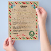 Brief van Santa Claus aan de sjabloon Noordpool Flyer (Hand)
