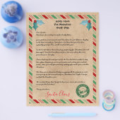 Brief van Santa Claus aan de sjabloon Noordpool Flyer (Enkel)