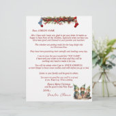 Brief van Santa Claus Elves Kousen Garland (Staand voorkant)