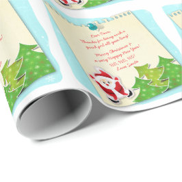 Brief van Santa Claus Notitie Papier Kerstmis