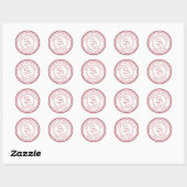 Brief van Santa Envelope Seals Ronde Sticker (Vel)
