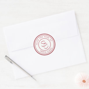 Brief van Santa Envelope Seals Ronde Sticker
