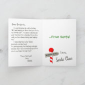 Brief van Santa Feestdagen Kaart (Binnen)
