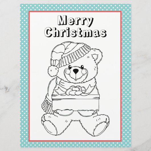 Brief van Santa gepersonaliseerde & kleurplaat (Achterkant)