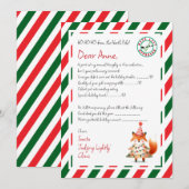 Brief van Santa Good Deed Scorecard Kaart (Voorkant / Achterkant)