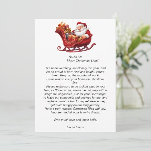 Brief van Santa Kaart (Staand voorkant)