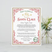 Brief van Santa, Kerstman brief voor kinderen (Staand voorkant)