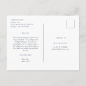 Brief van Santa naar baby Blauwe Kerstwinter Briefkaart (Achterkant)