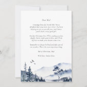 Brief van Santa naar baby Blauwe Kerstwinter Feestdagenkaart (Voorkant)