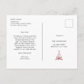 Brief van Santa naar baby Kerst Schattigee Huizen Briefkaart (Achterkant)