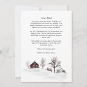 Brief van Santa naar baby Monochrome Winter Feestdagenkaart (Voorkant)