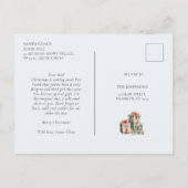 Brief van Santa naar baby Schattige rood groen Briefkaart (Achterkant)