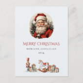 Brief van Santa naar baby Schattige rood groen Briefkaart (Voorkant)