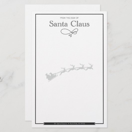 Brief van Santa Naughty Blank (Voorkant / Achterkant)