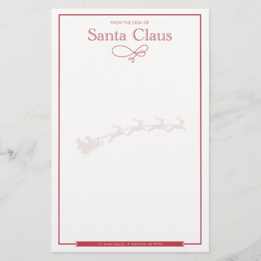 Brief van Santa Nice Blank (Voorkant)