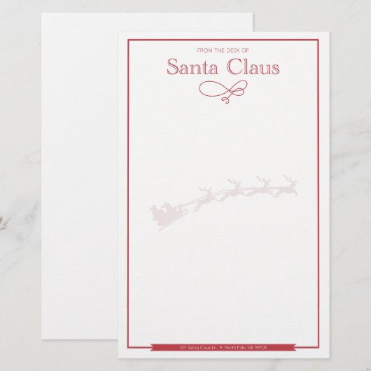 Brief van Santa Nice Blank (Voorkant / Achterkant)