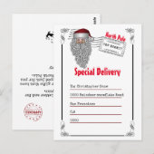 Brief van Santa North Pole aan kinderen Briefkaart (Voorkant / Achterkant)