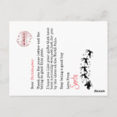 Brief van Santa North Pole aan kinderen Briefkaart (Achterkant)