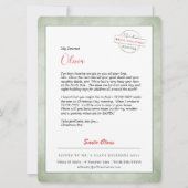 Brief van Santa North Pole Feestdagenkaart (Voorkant)