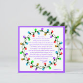 Brief van Santa Paarse thema papier blad Feestdagenkaart (Staand voorkant)