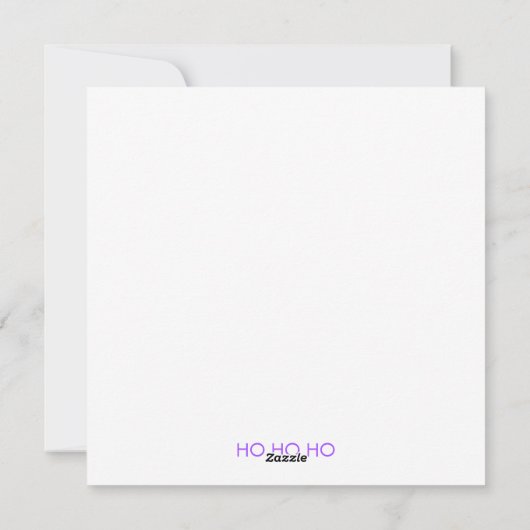 Brief van Santa Paarse thema papier blad Feestdagenkaart (Achterkant)