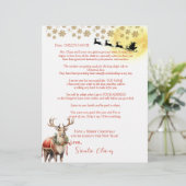 Brief van Santa Rendier Kerstboom (Staand voorkant)