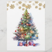 Brief van Santa Rendier Kerstboom (Achterkant)