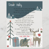 Brief van Santa Scandi rendieren Vrolijk kerstfees (Voorkant)